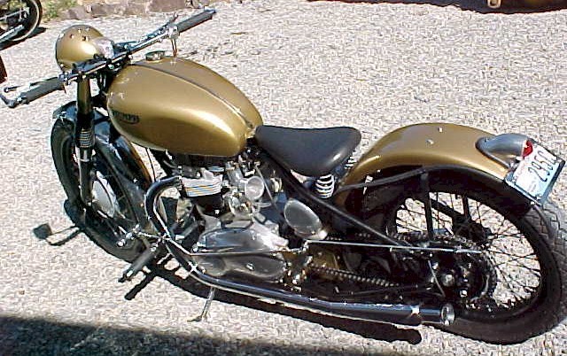 Modern Retro Gold Motorcycle